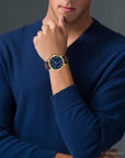 Reloj Bulova 97B177 American Clipper Azul y Dorado