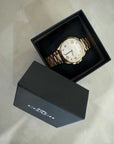 Coach Grayson Stainless Gold Bracelet Watch 36 Tea Rose Crystal Heart C Marker