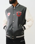 True Religion True PU Patch Varsity – Black/Winter White